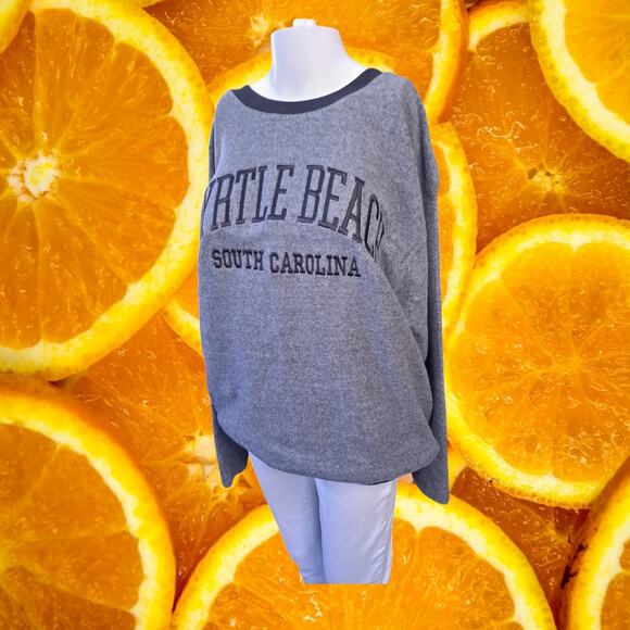 Salty Waves Collection Women's Myrtle Beach South Carolina Crewneck Sweatshirt L - Picture 1 of 7